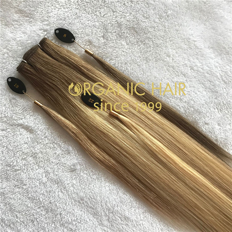 High end handtied weft with full cuticle intact  C76